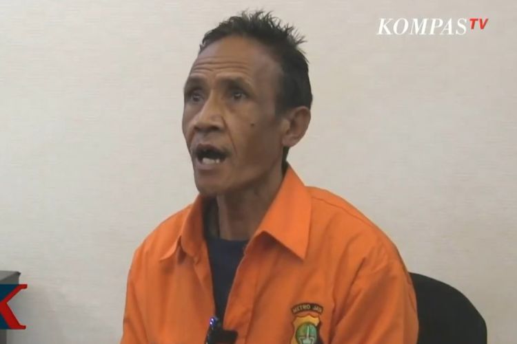 Wowon Erawan alias Aki Banyu, tersangka kasus pembunuhan berantai di Bekasi, Cianjur, dan Garut, Jawa Barat.
