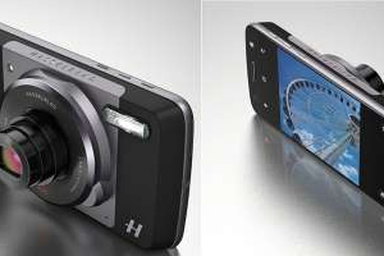 Motorola Moto Z dengan aksesori modul kamera Hasselblad True Zoom