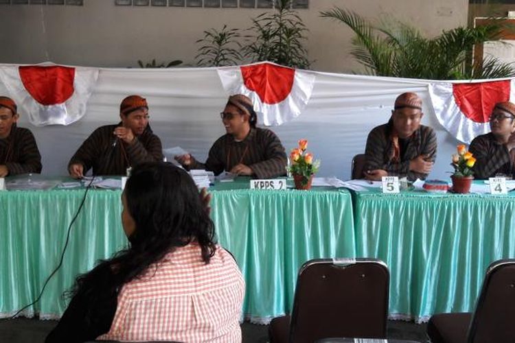 Suasana Tempat Pemungutan Suara 4, Gambir, Jakarta Pusat, Rabu (15/2/2017). Presiden Joko Widodo dan Ibu Negara Iriana mencoblos di TPS ini.
