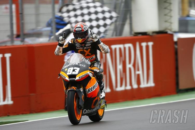 Marc Marquez start dari posisi terakhir saat balapan di Valencia pada Moto2 2012, tapi sanggup finis pertama