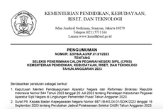 Link PDF CPNS 2023 Kemendikbud Ristek