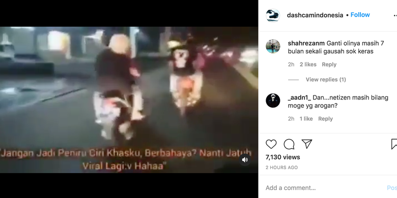 viral video komunitas motor ugal-ugalan