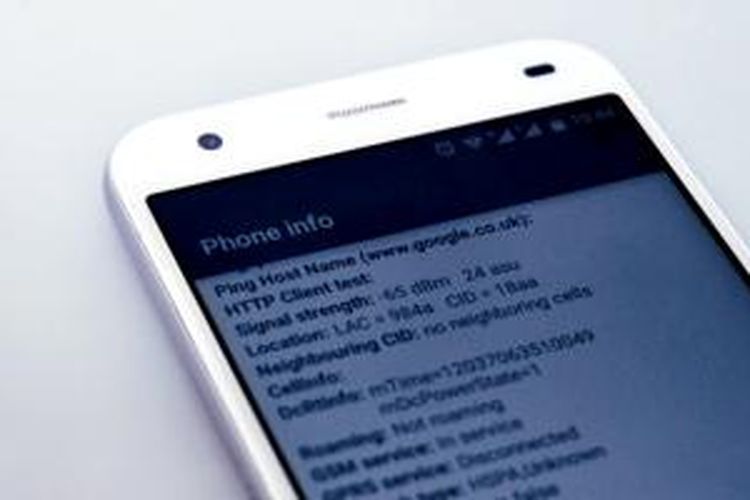 Tampilan Phone Info pada menu rahasia Android