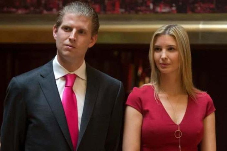 Eric dan Ivanka Trump, dua anak Presiden AS Donald Trump.