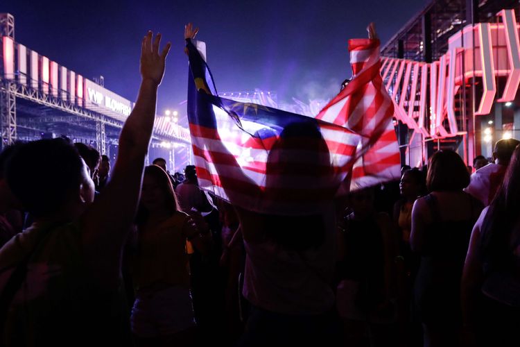 Suasana Djakarta Warehouse Project 2019 di JI Expo Kemayoran, Jakarta, Jumat (13/12/2019).