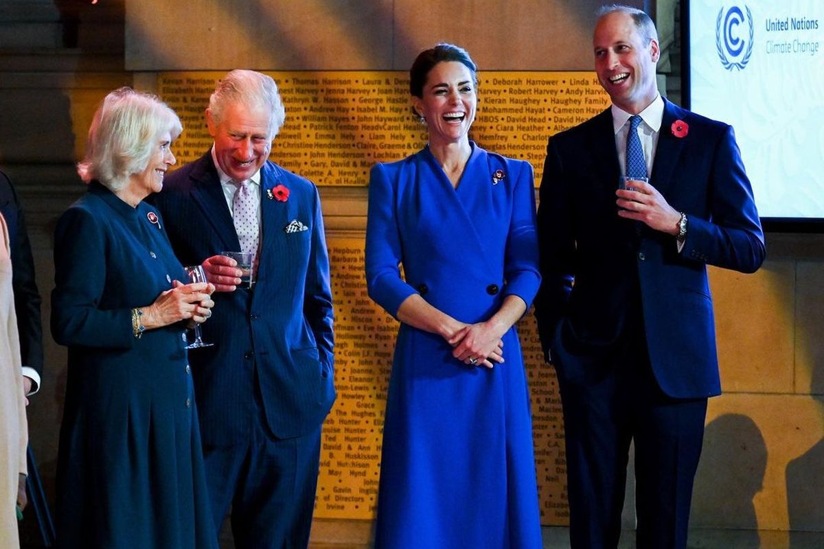 Pangeran Willian dan Kate Middleton menghadiri resepsi Konferensi Perubahan Iklim PBB bersama Pangeran Charles dan Camilla
