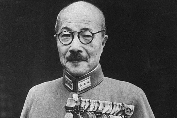 Hideki Tojo Perdana Menteri Jepang era Perang Dunia II yang mendukung rencana besar Kekaisaran Jepang untuk mengalahkan hegemoni kolonial AS dan Eropa. [GETTY IMAGES VIA BBC INDONESIA]