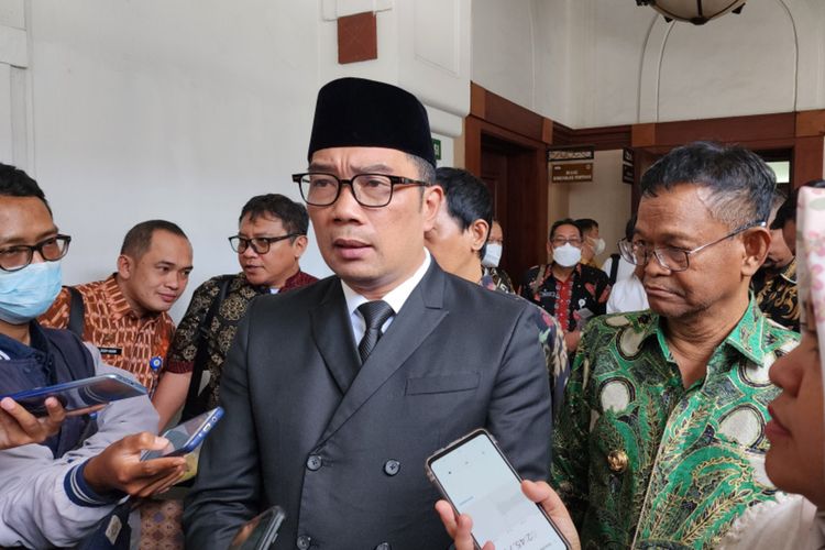 Gubernur Jawa Barat Ridwan Kamil saat ditemui di Gedung Sate, Kota Bandung, Jawa Barat, Jumat (20/1/2023).