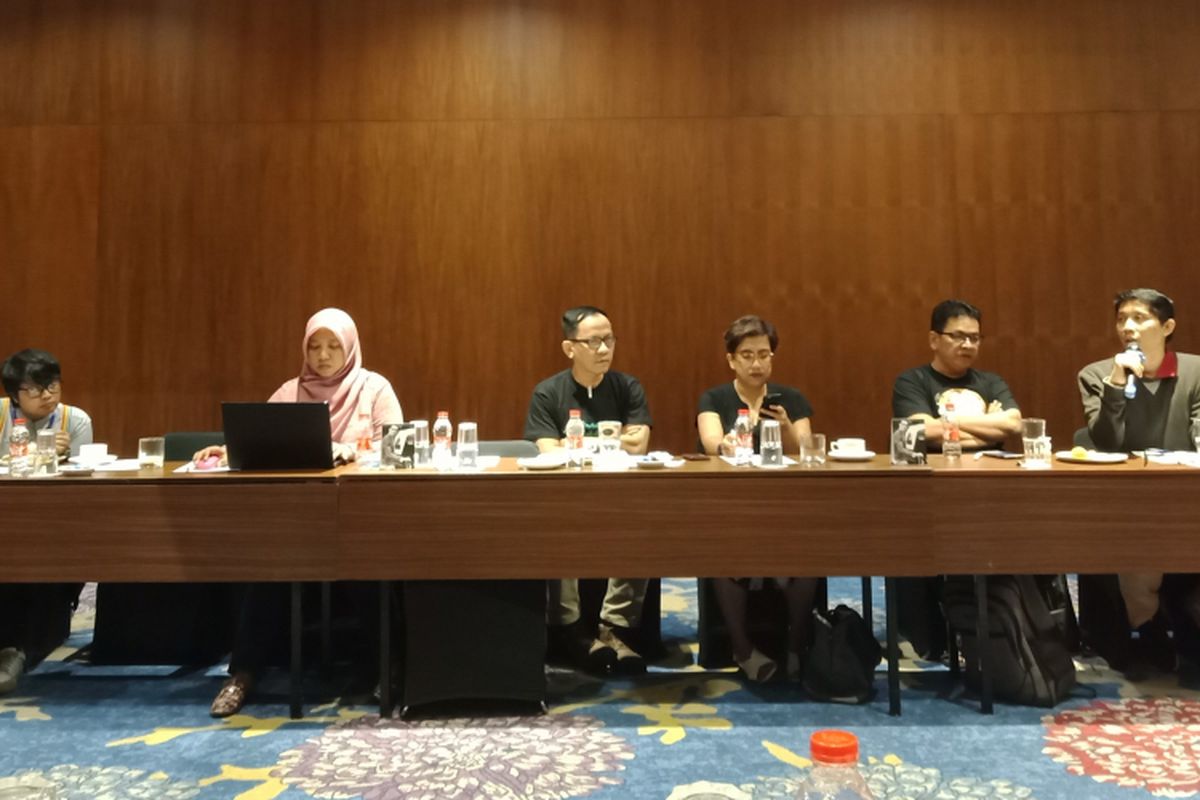 Focus Group Discussion mengenai isu keberagaman gender dan seksualitas, identitas gender dan ekspresi, dan karakteristik seksual (SOGIESC) oleh Serikat Jurnalis untuk Keberagaman (SEJUK) di bilangan Thamrin, Jakarta Pusat, Sabtu (26/1/2019).