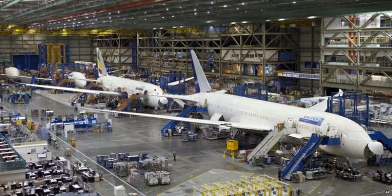 Fasilitas perakitan Boeing 787 Dreamliner di South Carolina, AS.