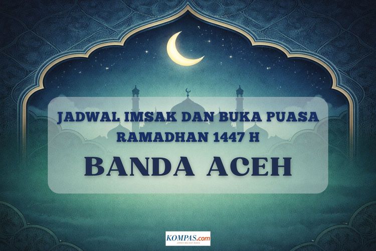 Jadwal imsak dan buka puasa Ramadhan 2026 di Kota Banda Aceh hari ini.