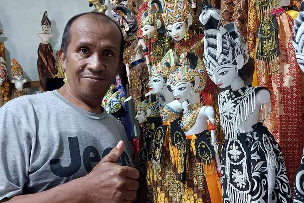 Enday Media pengrajin wayang golek satu-satunya di Bogor. Dokumentasi Pribadi/KOMPASIANA/RAHAB