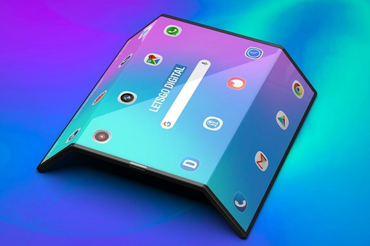 Render 3D ponsel layar lipat Xiaomi