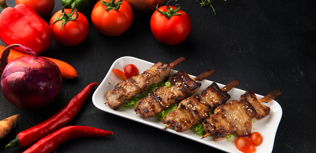 Sate kambing.