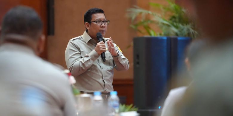 Pelaksana Tugas (Plt) Menteri Pertanian (Mentan) Arief Prasetyo Adi dalam kegiatan penandatangan pakta integritas yang digelar di Kantor Kementan, Kamis (12/10/2023).
