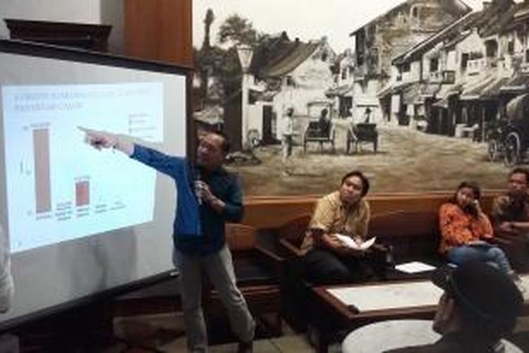 Konferensi pers Jaringan Pendidikan Pemilih untuk Rakyat (JPPR) di Cikini, Jakarta Pusat, Minggu (22/11/2015).