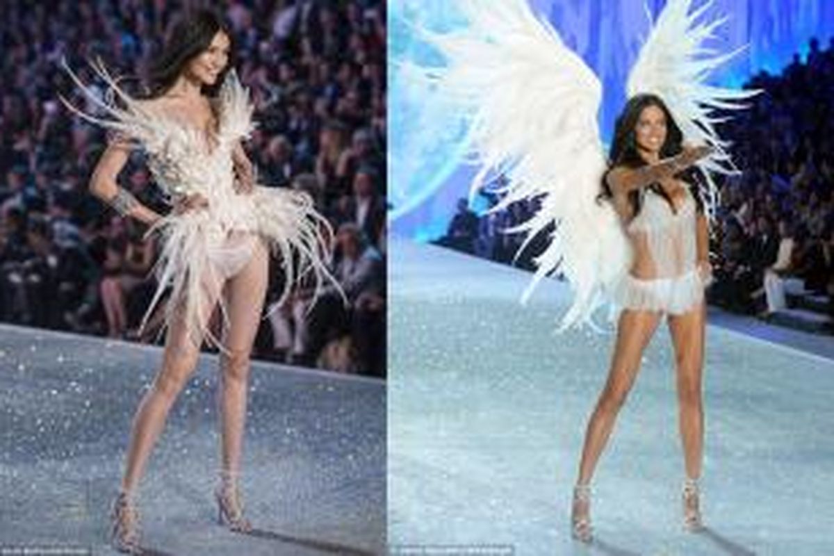 Para model dalam pergelaran tahunan Victoria's Secret.