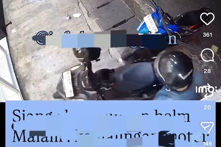 Pencurian Berulang di Kemanggisan Jakbar, Motor dan Helm Hilang dalam Sehari, Pelaku Terekam CCTV