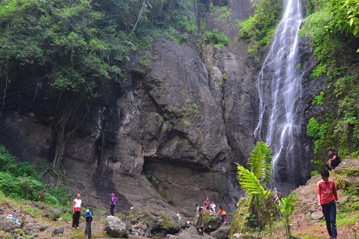 Curug Silangit di Purworejo, Jawa Tengah.