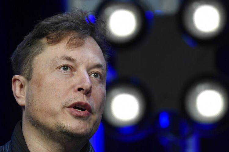 Chief Executive Officer Tesla dan SpaceX Elon Musk berbicara di SATELLITE Conference and Exhibition 9 Maret 2020, di Washington. 