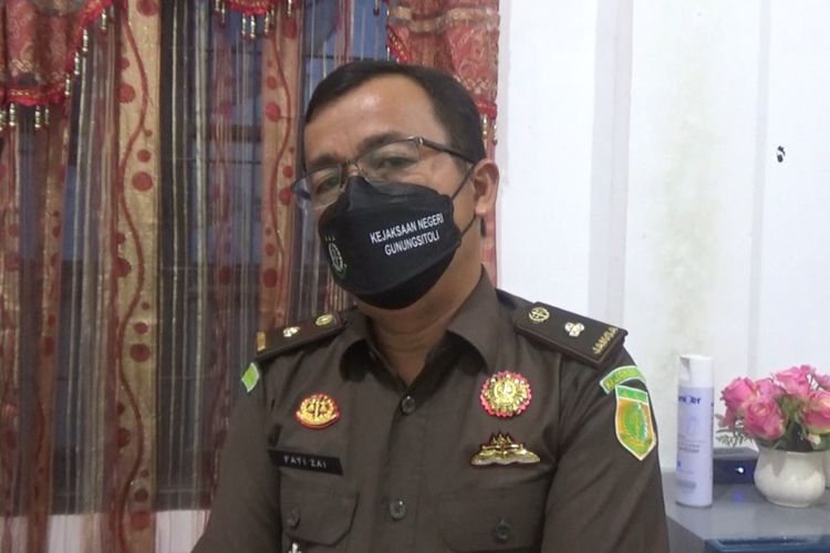 Jaksa Penuntut Umum (JPU) Fatizaro Zai SH dari Kejaksaan Negeri Gunungsitoli saat ditemui di kantornya, Jumat (13/8/2021). 