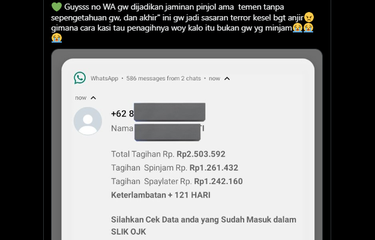 Sasaran teror pinjol.