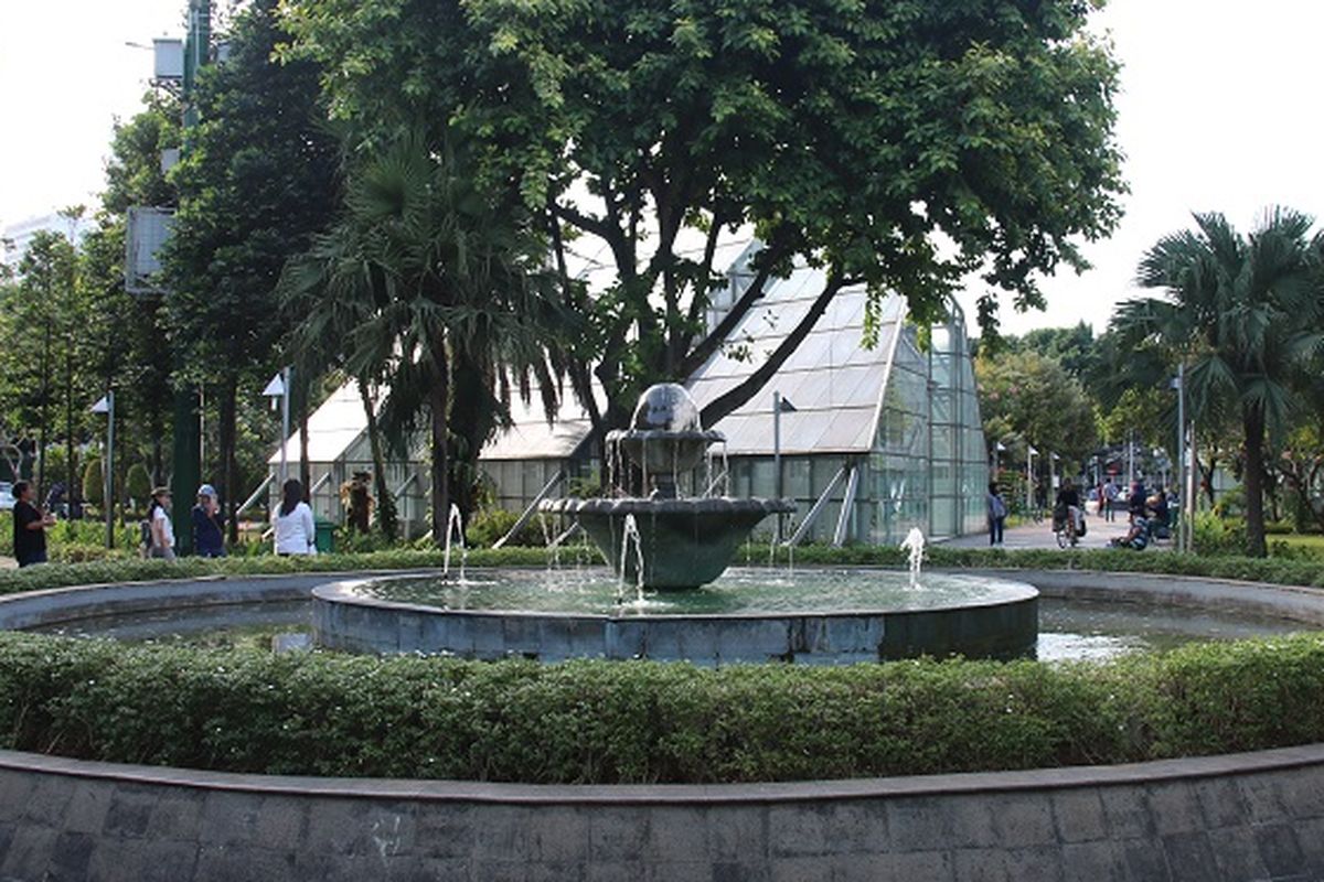 Pemandangan di salah satu Taman Kota yang ada di DKI Jakarta