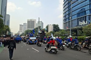 Demo Buruh Hanya 1 Jam, Massa Tinggalkan Jalan Sudirman-Thamrin Jakpus