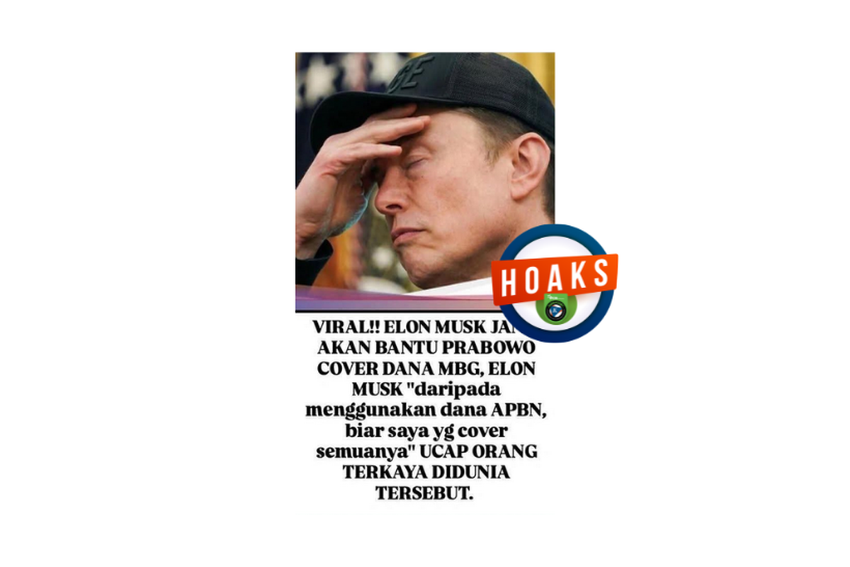 Hoaks Elon Musk Biayai Program Makan Bergizi Gratis Prabowo Diklarifikasi