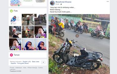Tangkapan layar unggahan motor yang diduga terbakar karena meletakkan ponsel di jok motor