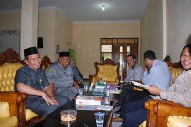 Ombudmas Jawa Tengah, saat bertemu Dengan Kepala Kemenag. Kompas.Com/slamet priyatin