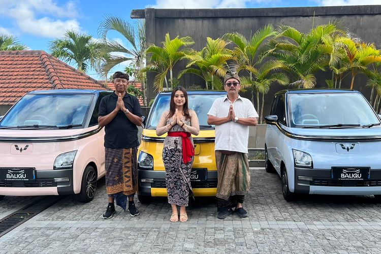 Rental mobil listrik di Bali menggunakan Wuling Air ev