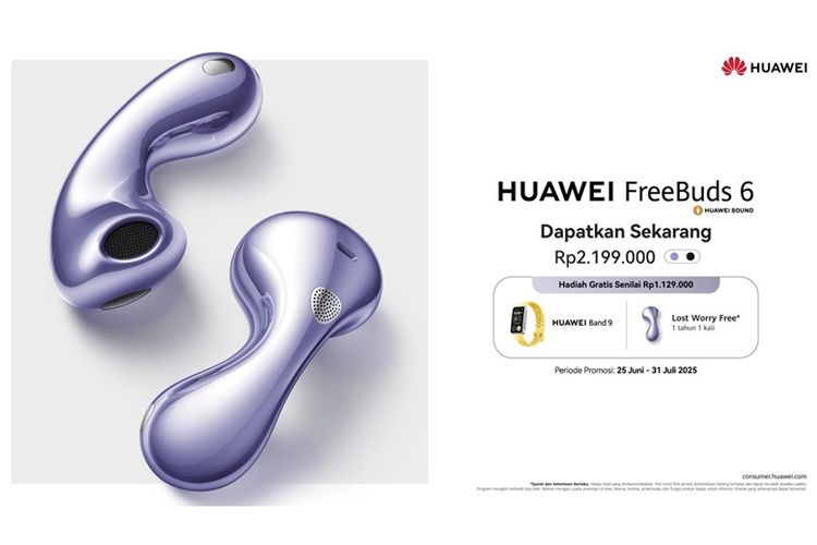 HUAWEI FreeBuds 6 resmi rilis di Indonesia. 