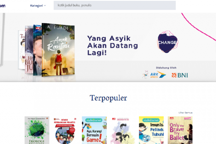 Tampilan baru gramedia.com