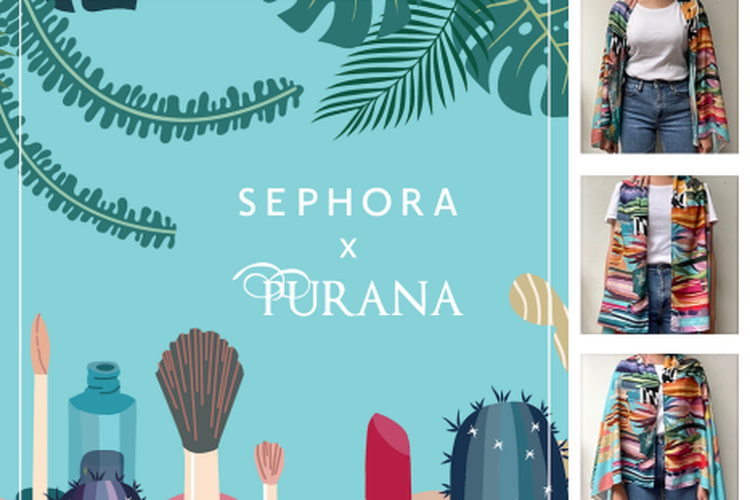 Scarf eksklusif yang dirancang Purana untuk Sephora Indonesia.