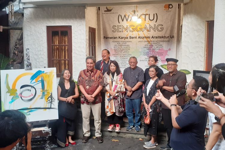 Pembukaan pameran (WAKTU) SENGGANG di Jakarta pada Minggu (16/7/2023).