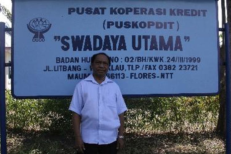 Romanus Woga, Ketua Pengurus Induk Koperasi Kredit Indonesia di Kabupaten Sikka, Pulau Flores, Nusa Tenggara Timur (NTT).