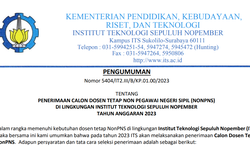 Lowongan Kerja Dosen Tetap Non-PNS ITS 2023, Simak Persyaratannya