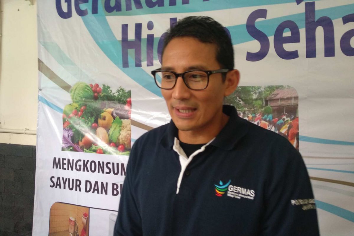 Wakil Gubernur DKI Jakarta Sandiaga Uno di SMKN 27 Jakarta, Selasa (15/5/2018).