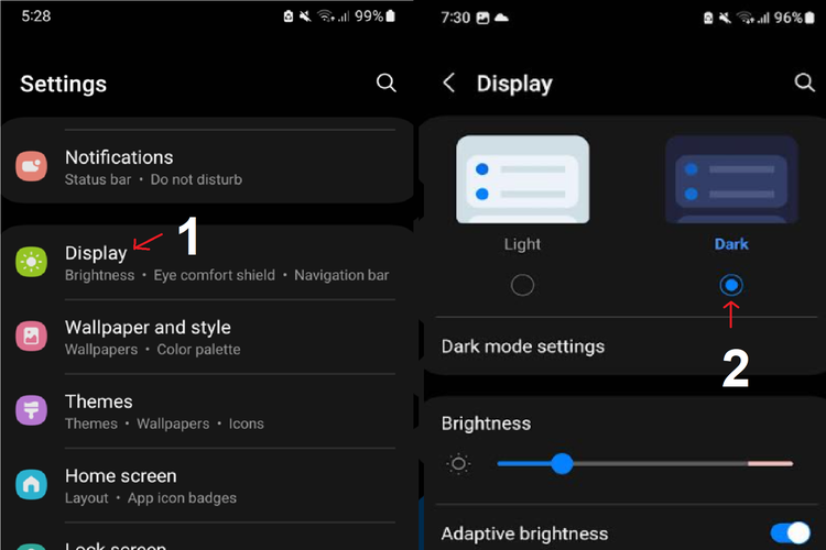 Cara mengaktifkan Dark Mode di ponsel Android