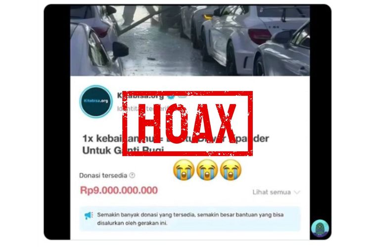 Tangkapan layar isu pemilik Xpander buka donasi di Kitabisa