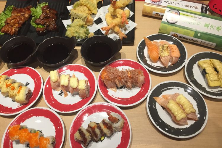 Aneka Menu di Genki Sushi Indonesia.