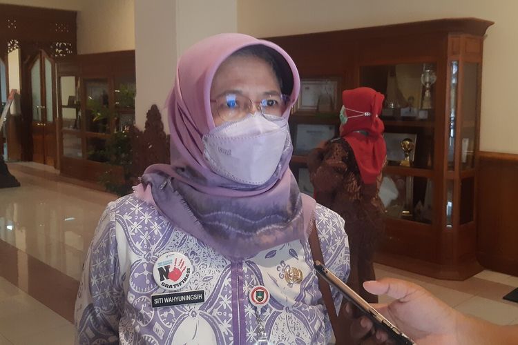 Kepala Dinas Kesehatan (Dinkes) Solo, Siti Wahyuningsih di Solo, Jawa Tengah, Jumat (28/1/2022).