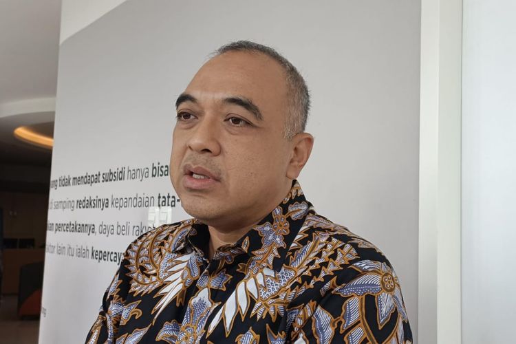 Ketua Dewan Pimpinan Daerah (DPD) Partai Golkar DKI Jakarta Ahmed Zaki Iskandar saat berkunjung ke Menara Kompas, Senin (13/11/2023).