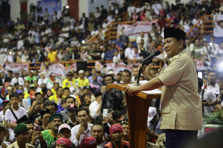 Calon presiden nomor urut 02 Prabowo Subianto