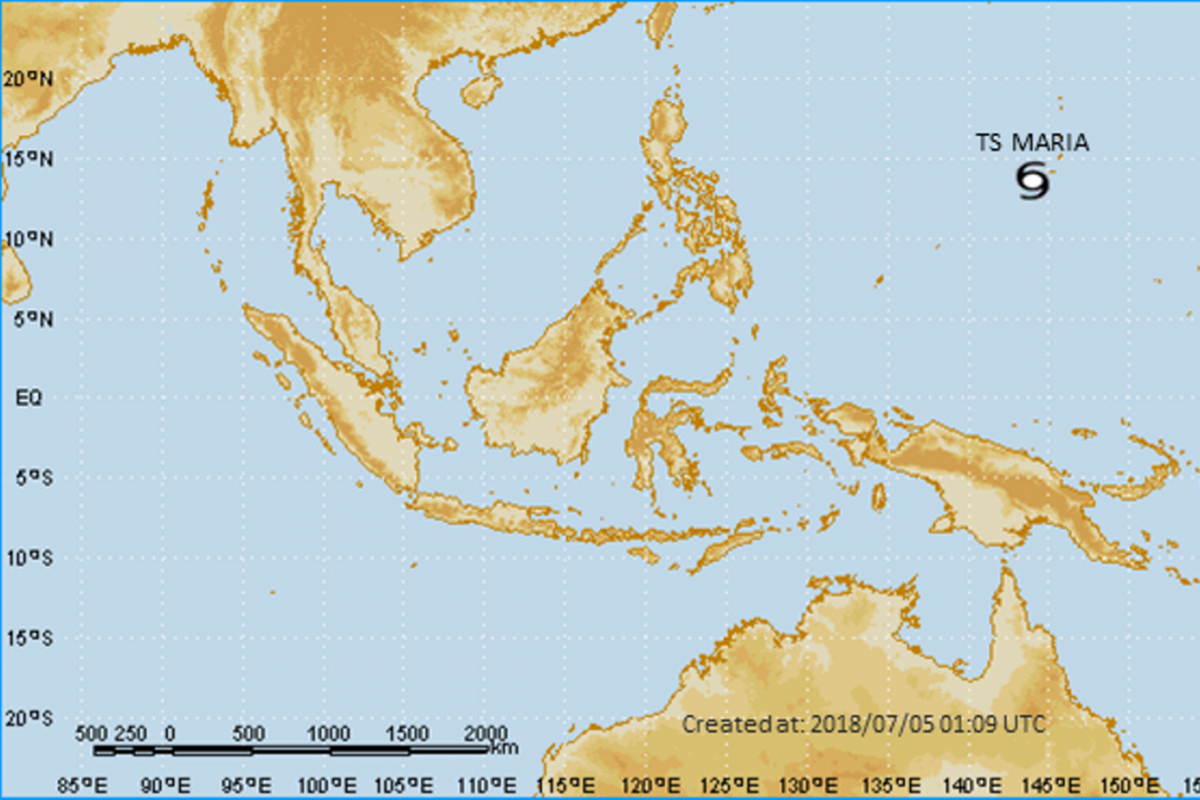 Peta siklon tropis Maria