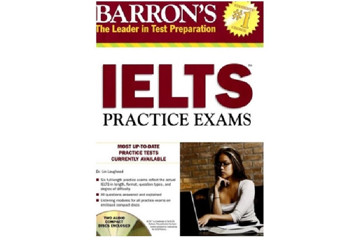 Buku Barron?s IELTS Practice Exams. 

