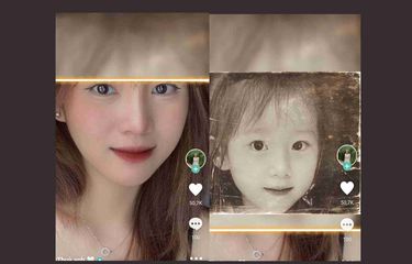 viral foto dewasa menjadi foto masa kecil di TikTok