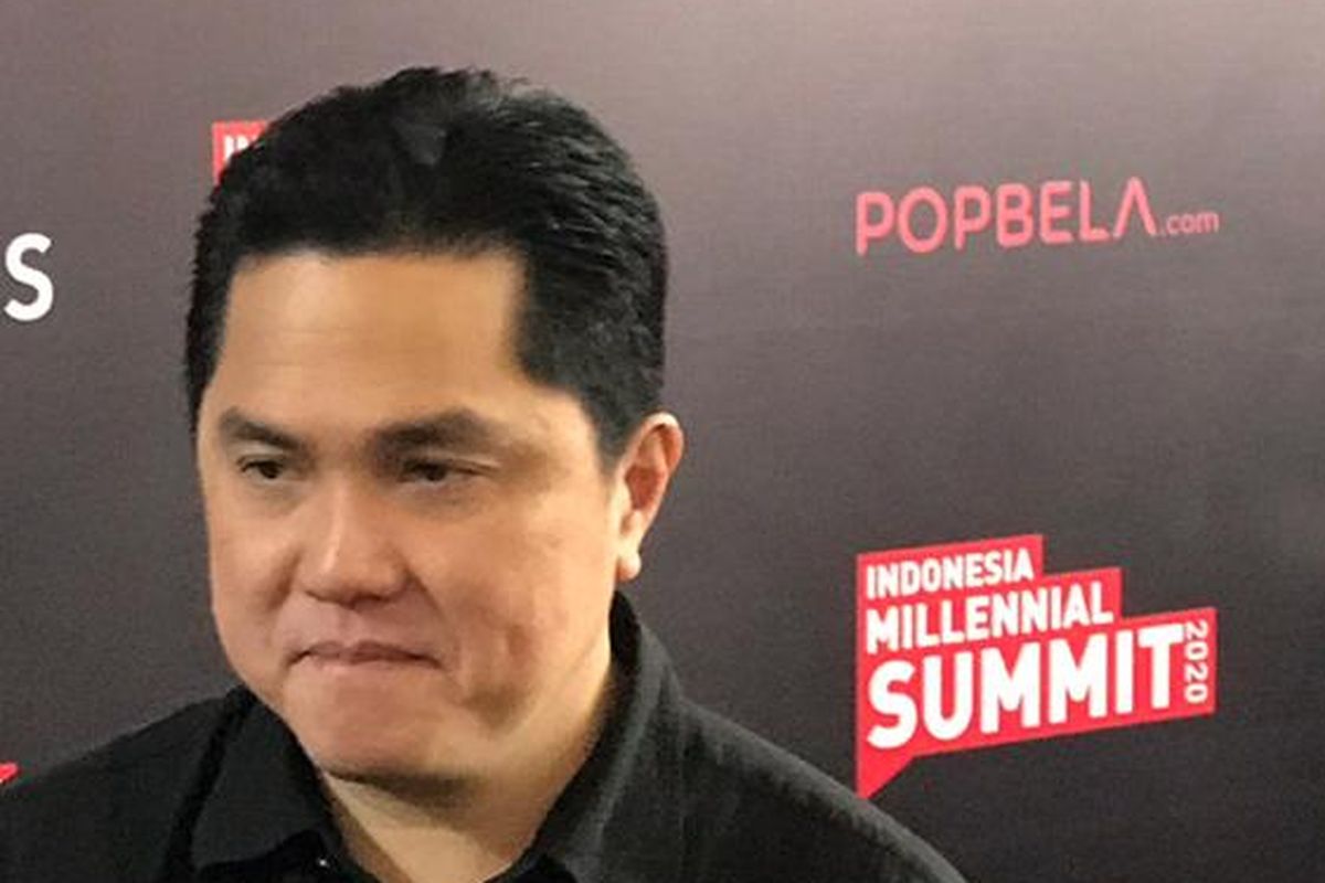 Menteri BUMN Erick Thohir di Jakarta, Jumat (17/1/2020).