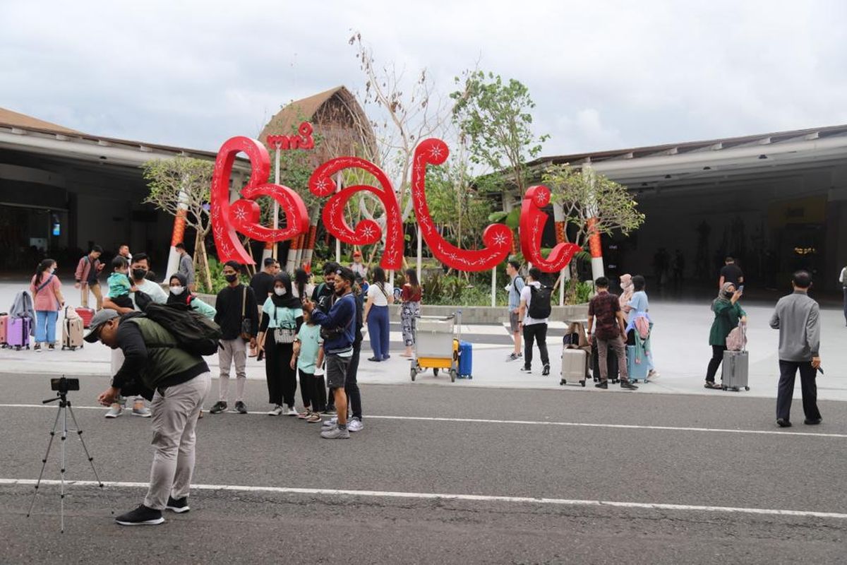 Ilustrasi Bandara Internasional I Gusti Ngurah Rai di Denpasar, Bali.